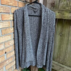 Express Cozy Gray Cable-Knit Cardigan